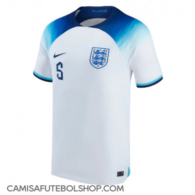 Camisa de time de futebol Inglaterra John Stones #5 Replicas 1º Equipamento Mundo 2022 Manga Curta